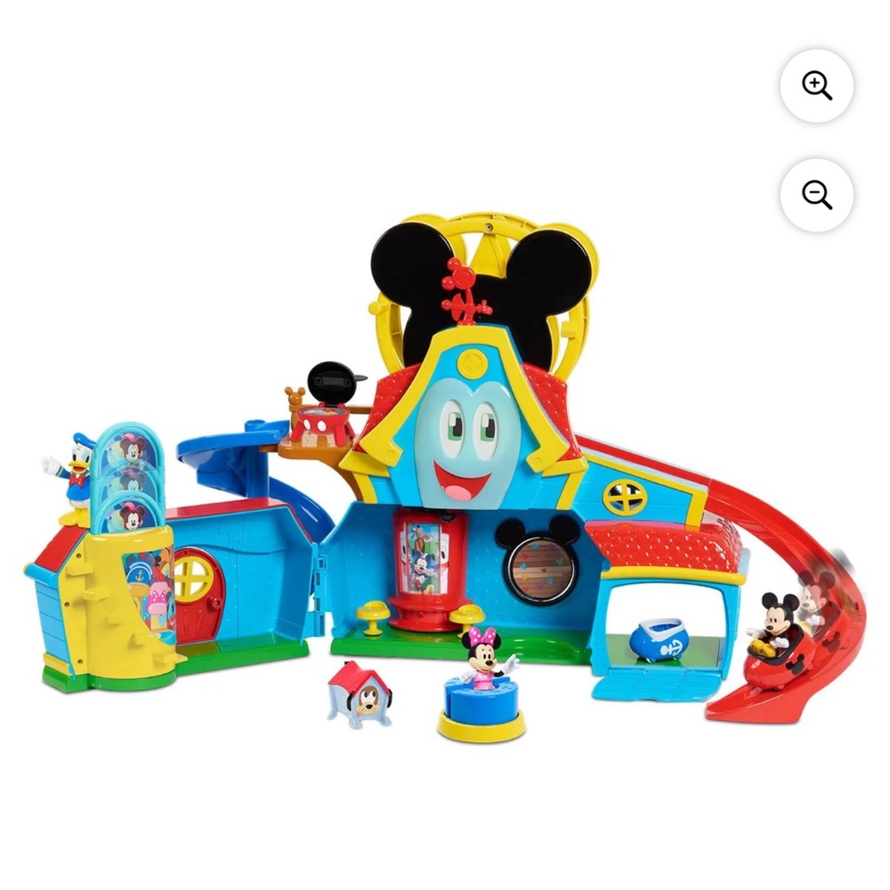 Disney Mickey Mouse Action Figure Playset Red and Blue still have box, like new